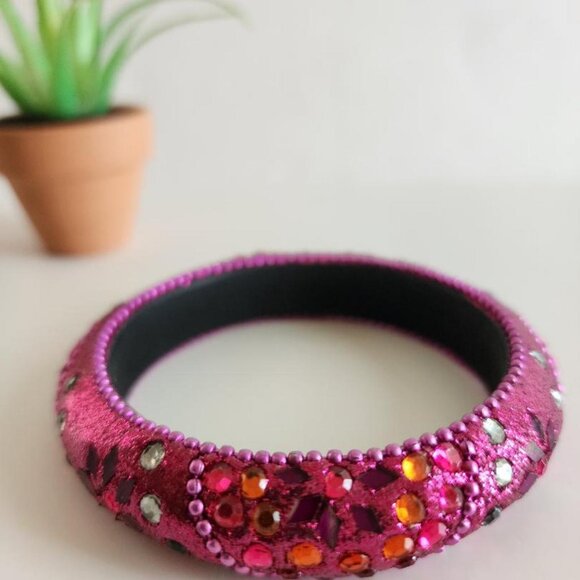 Pink Bangle Stack Bracelet - Picture 2 of 6